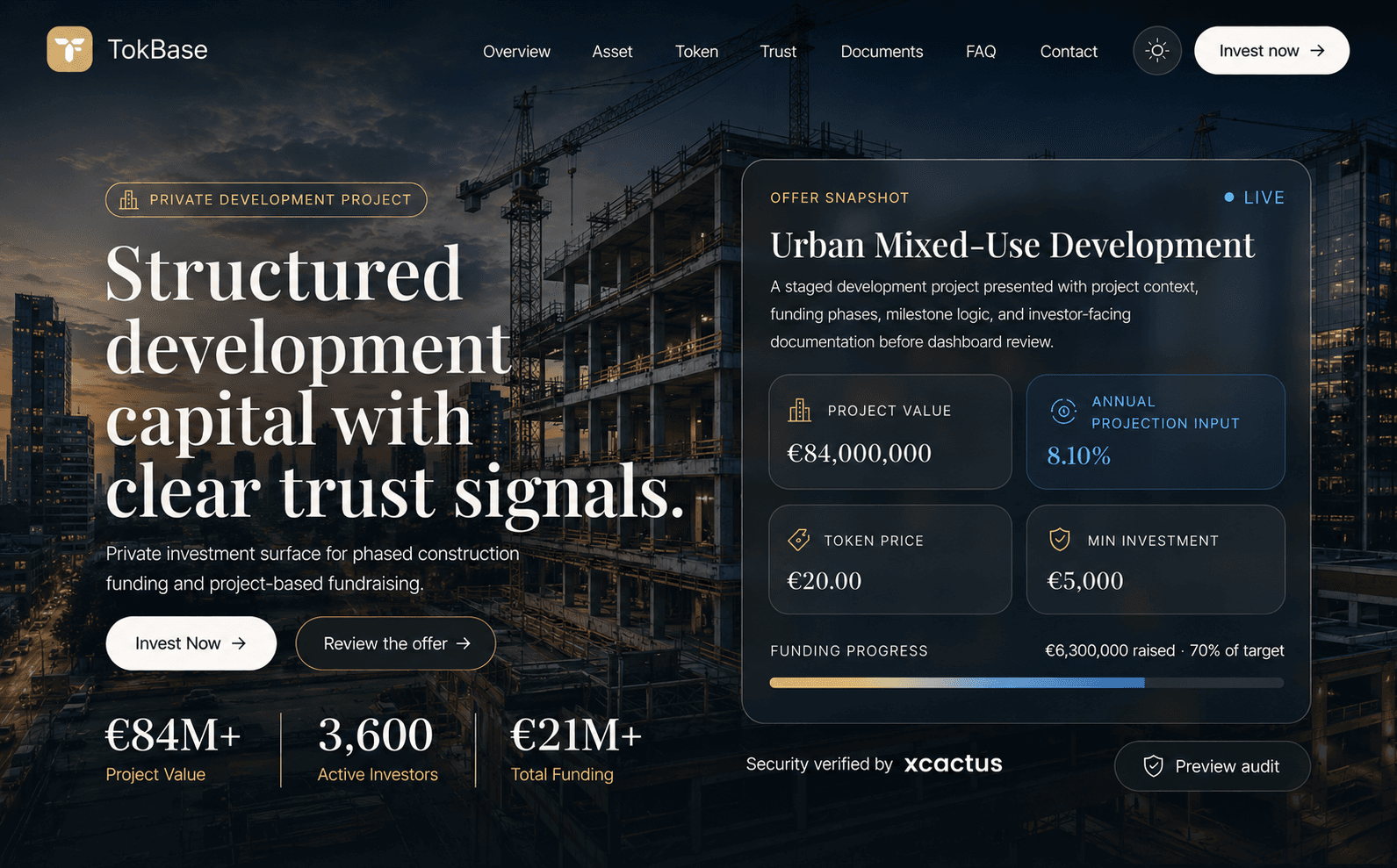 Development projects Your RWA Platform sector preview